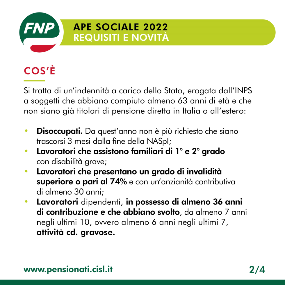 La Guida Completa Sull’APE Sociale 2022. Come Funziona, A Chi Spetta ...